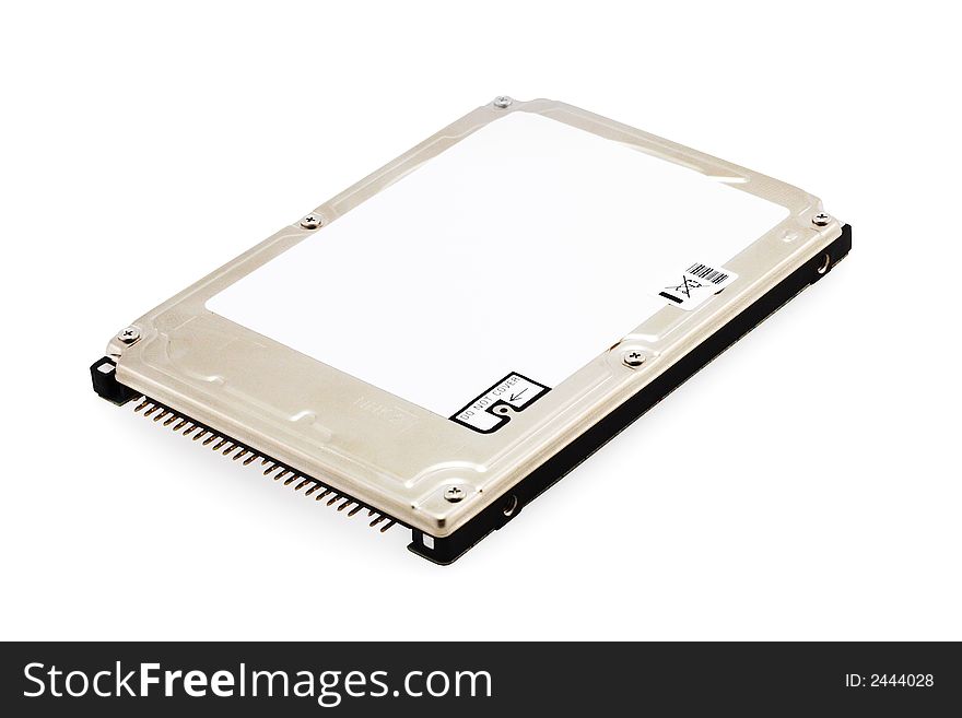 2,5 hard disk drive on a white background with clipping path for designers. 2,5 hard disk drive on a white background with clipping path for designers