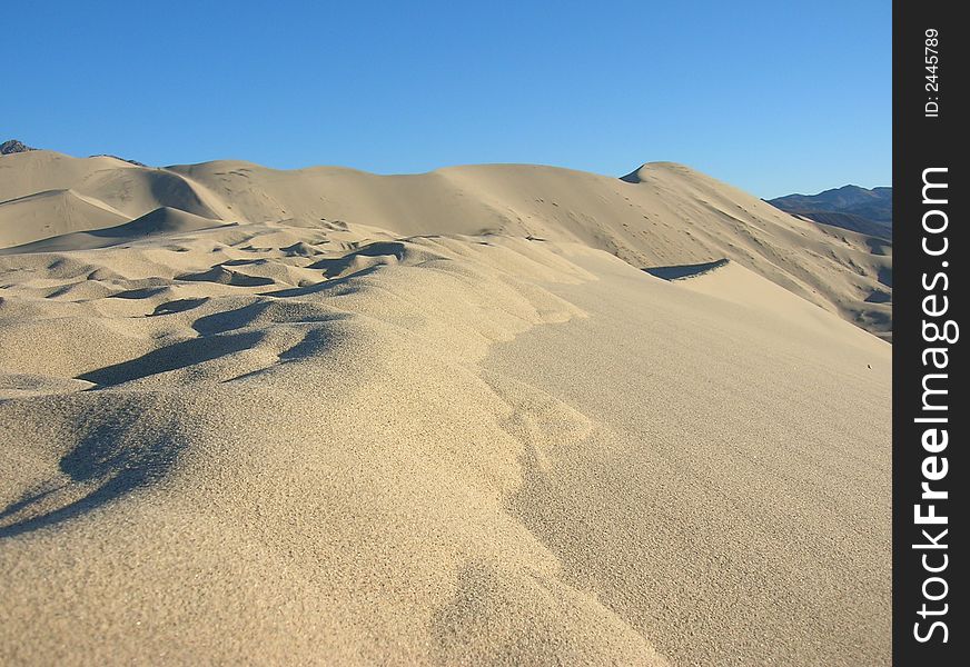 This picture was taken at the Eureka Dunes, CA
