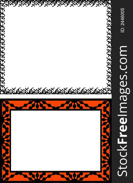 Illustrated border and frame patterns. Illustrated border and frame patterns