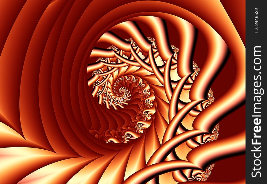Future spiral red art is a complex artistic image