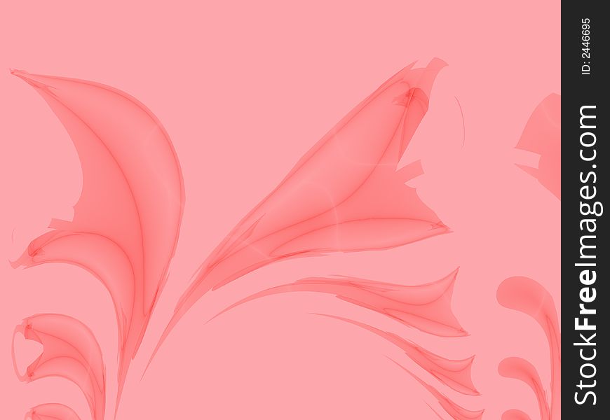 Delicate pink leaf is a complex artistic image for futuristic design