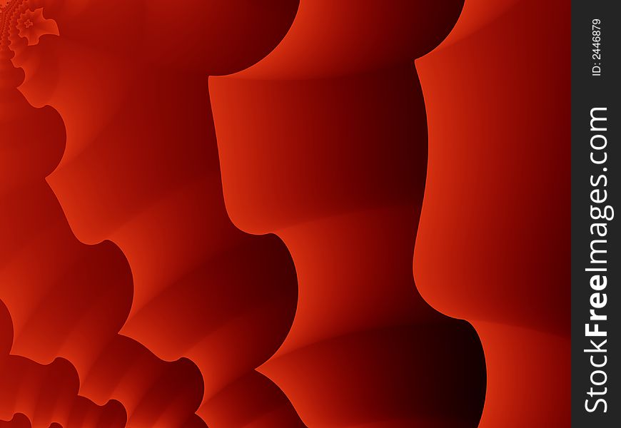 Delicate red design is a complex artistic image for futuristic design