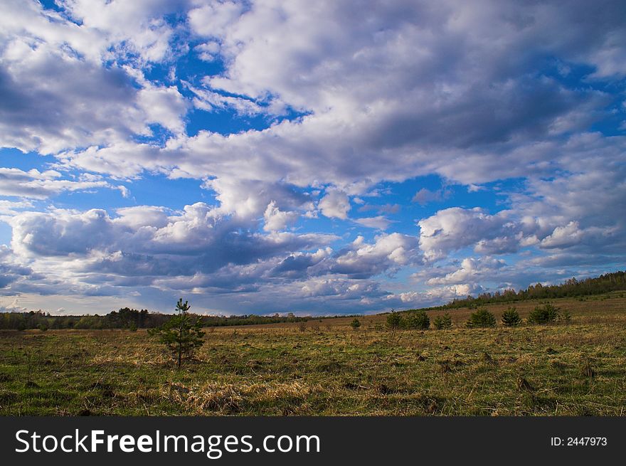 Landscape with clouds