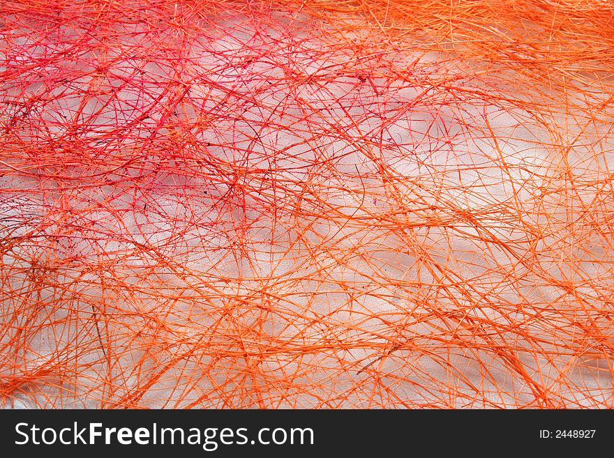 Abstract orange background of natural strings. Abstract orange background of natural strings