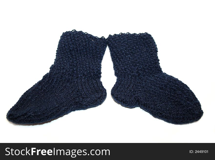 Digital photo of knitted baby-socks. Digital photo of knitted baby-socks.