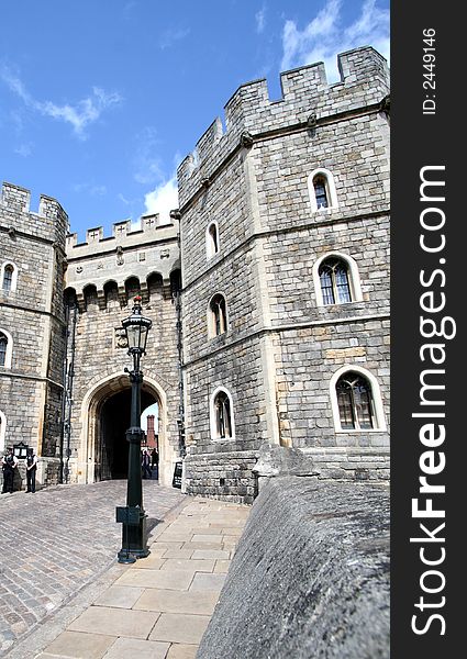 Main Entrance to the Medieval and Historic Windsor Castle in England. Main Entrance to the Medieval and Historic Windsor Castle in England