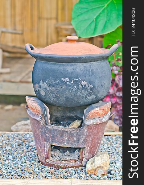 Traditional rice cooker in thailand. Traditional rice cooker in thailand.