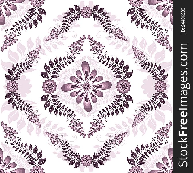 Seamless white and pink floral pattern (vector). Seamless white and pink floral pattern (vector)