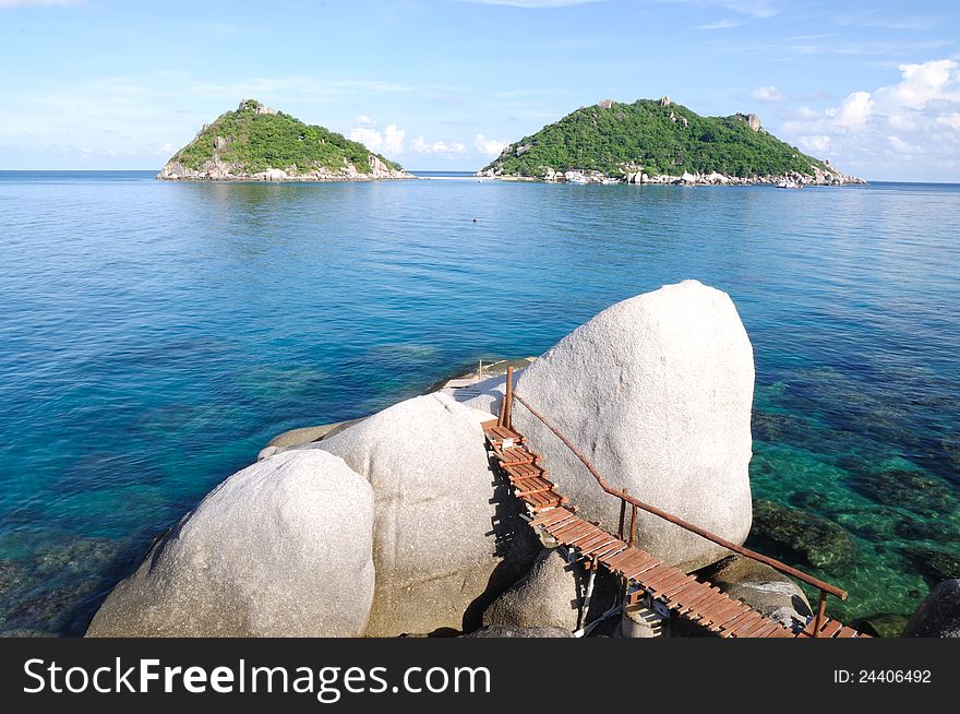 Clear water and tropical islands in Thailand