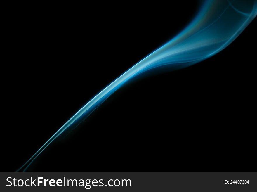 Abstract wave and smoke on black background. Abstract wave and smoke on black background