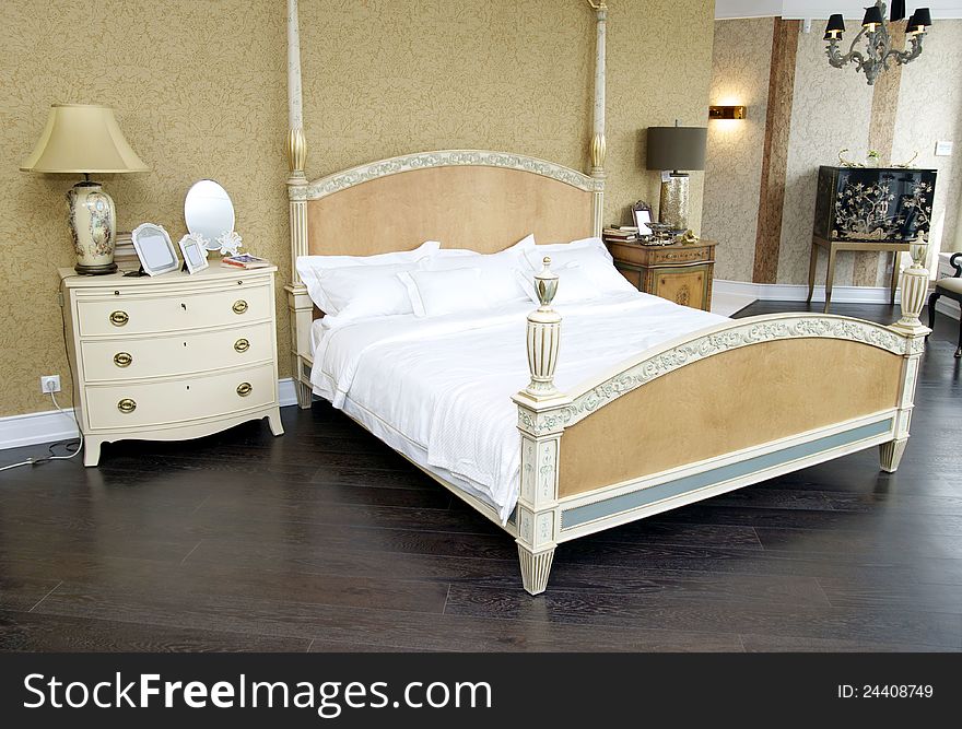 Bedroom with large bed Comfortable