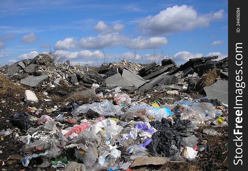 An illegal dumping site near Samokov, Bulgaria. An illegal dumping site near Samokov, Bulgaria