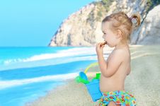 Free Happy Child On The Beach Stock Photo - 24413830
