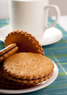 Coffeebreak With Cookies Royalty Free Stock Image Coffeebreak With Cookies Royalty Free Stock Image