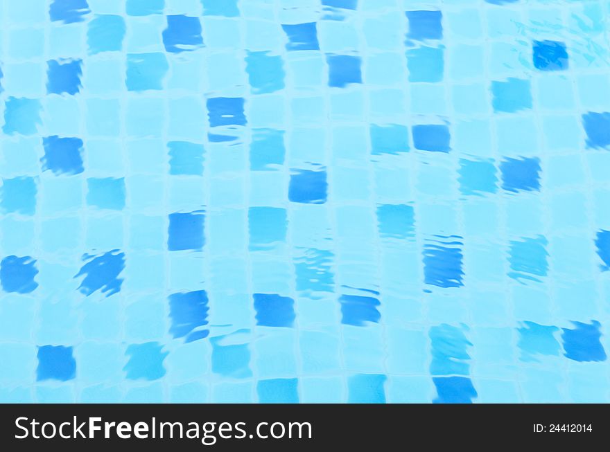 Aqua Blue Tile In Water