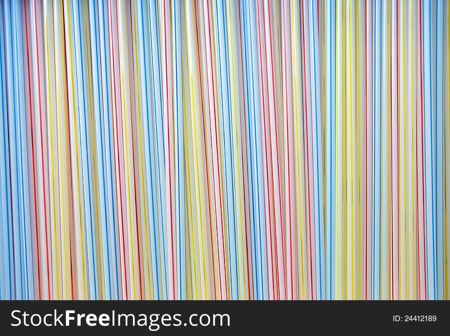 Random vertical line of colorful straw. Random vertical line of colorful straw