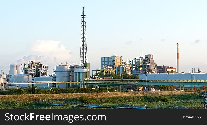 View of nuclear power plant. View of nuclear power plant