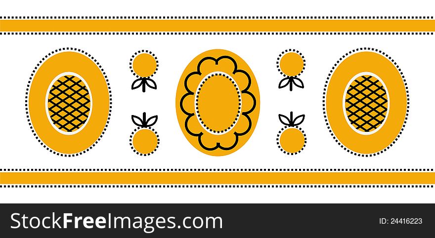 Yellow national pattern. You can us it for site, book, crockery or textile