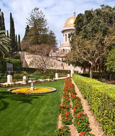 Bahai Temple Dome In Israel Royalty Free Stock Photo