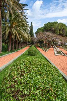 Fragment Of Famous Bahai Gardens Stock Photo Fragment Of Famous Bahai Gardens Stock Photo