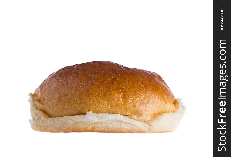 Round buns isolated on white background