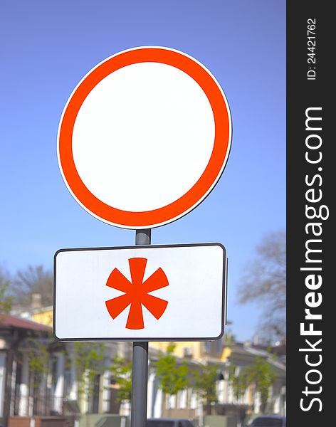 Sign of travelling motion on a background town landscape. Sign of travelling motion on a background town landscape.