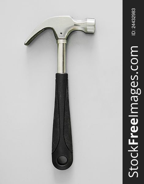 Hammer  on white with black handle