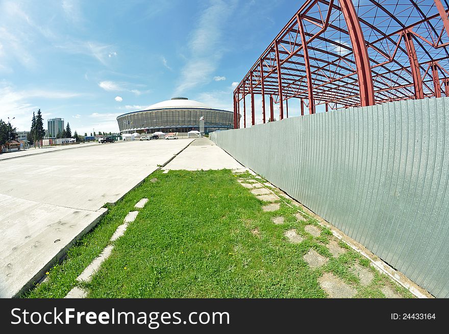 Baneasa exhibition center in Bucharest - the capital of Romania. Baneasa exhibition center in Bucharest - the capital of Romania