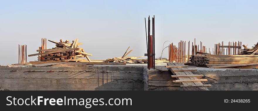 A construction site of a residential building in Lebanon. A construction site of a residential building in Lebanon
