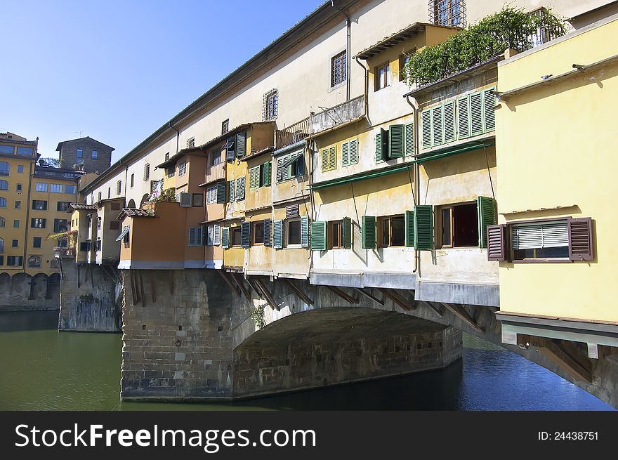 Famous Ponte Vecchio bridge, Florence, Italy. Famous Ponte Vecchio bridge, Florence, Italy