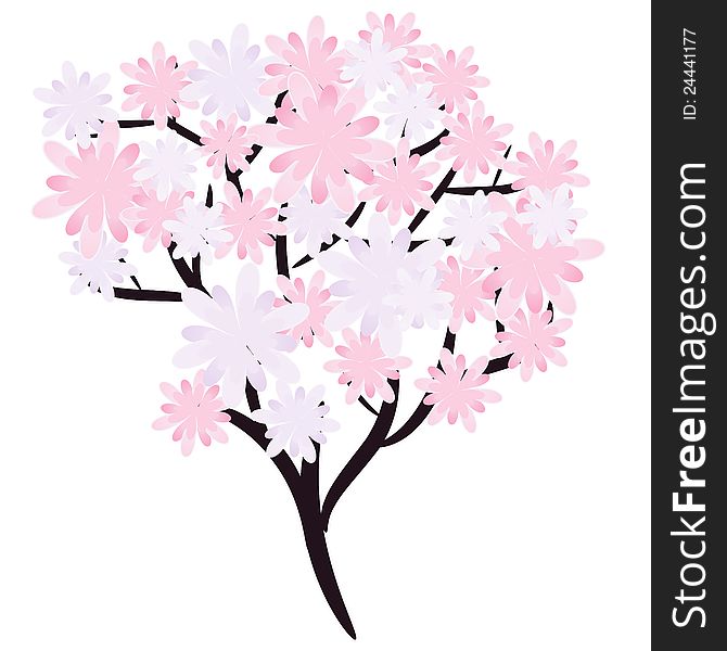 Spring tree with pink blossom. Spring tree with pink blossom