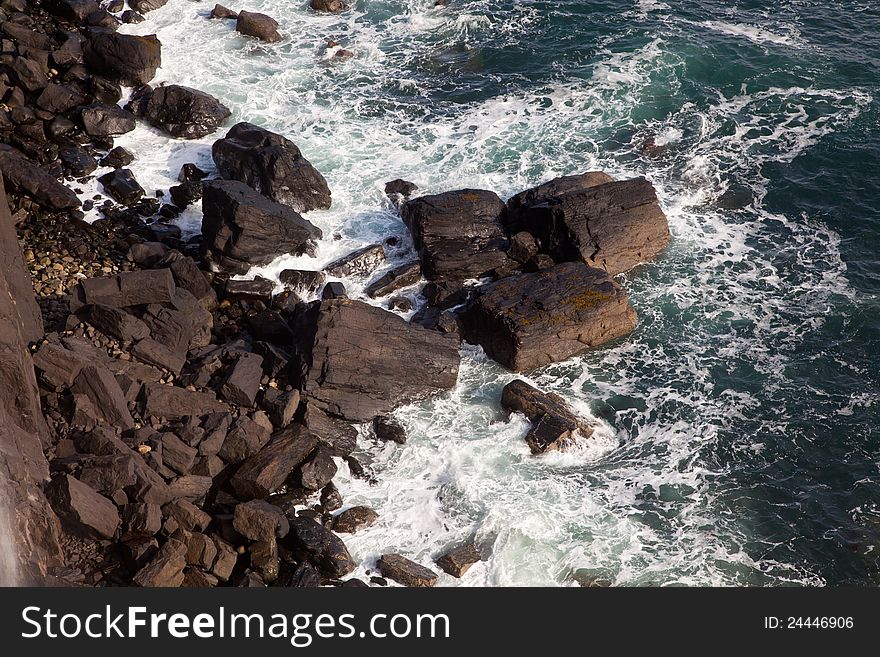 Ocean Wave with Coastal and beach at Highland Scotland. Ocean Wave with Coastal and beach at Highland Scotland