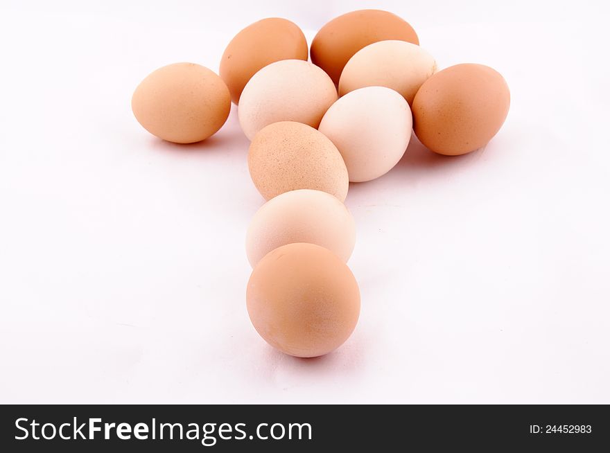 Eggs  on the white