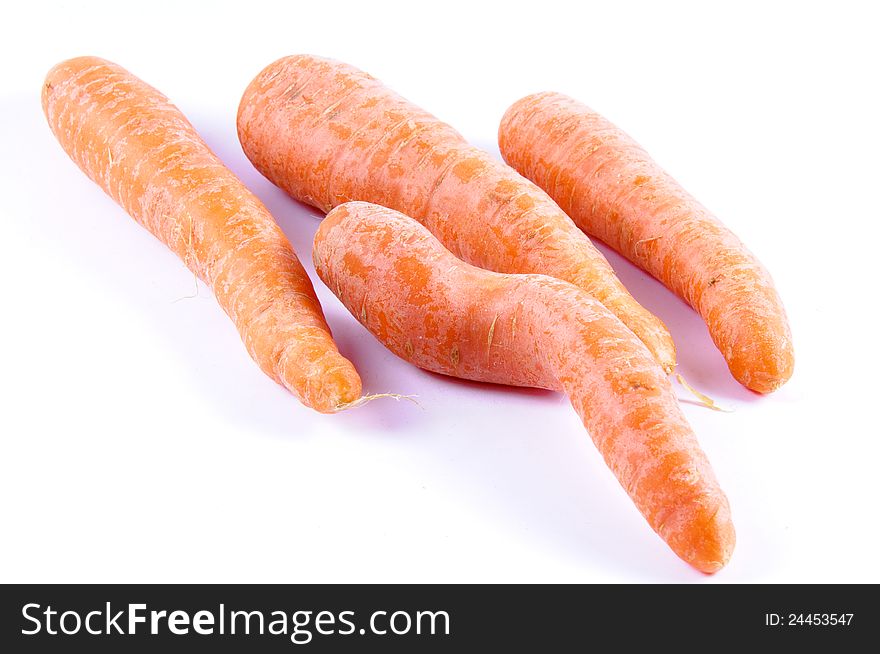 carrots on the white