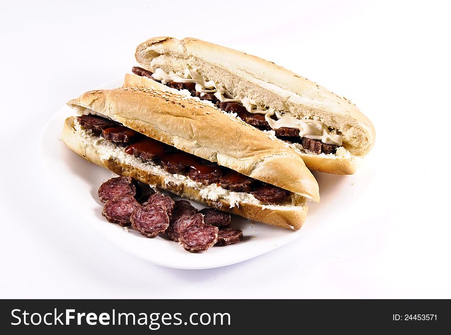 Sausage sandwich