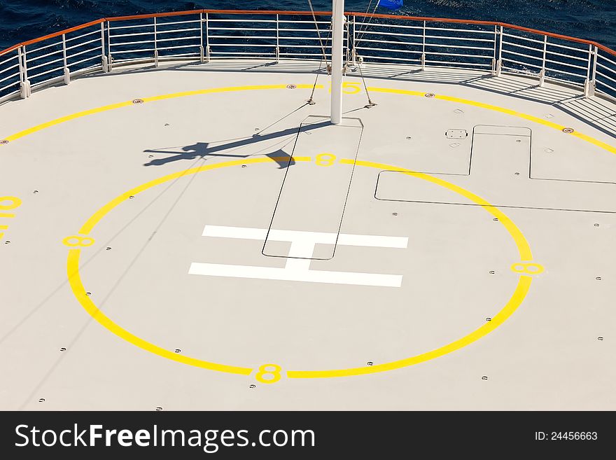 Heliport Landing Area on Cruise Ship