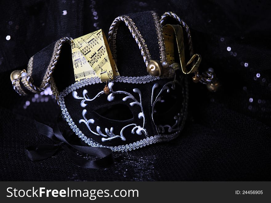 Venetian Mask, against black background