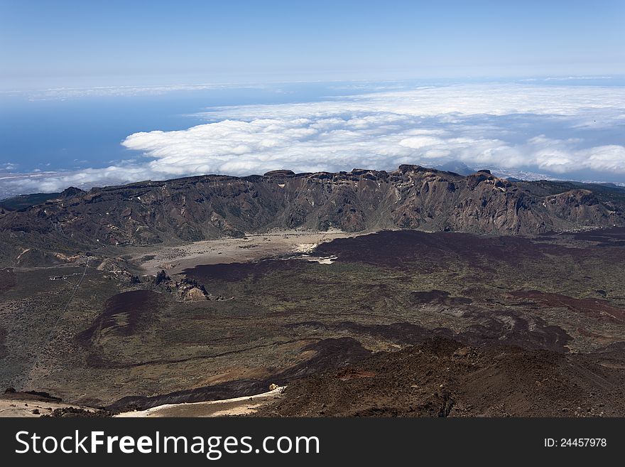 Landscape from Teide peak, Tenerife, Canary Islands. Landscape from Teide peak, Tenerife, Canary Islands