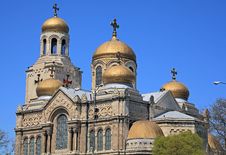 The Golden Domes Of The Cathedral Stock Image The Golden Domes Of The Cathedral Stock Image