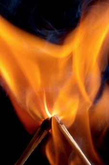 Burning Matchstick Stock Photography Burning Matchstick Stock Photography