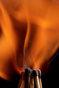 Burning Matchstick Royalty Free Stock Photos Burning Matchstick Royalty Free Stock Photos
