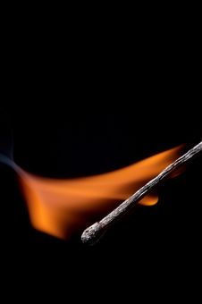 Burning Matchstick Royalty Free Stock Photo Burning Matchstick Royalty Free Stock Photo