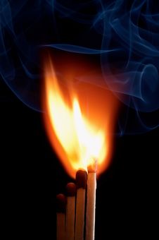 Burning Matchstick Royalty Free Stock Images Burning Matchstick Royalty Free Stock Images