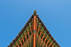 Ancient Korean Style End Roof Decorative Ornament Royalty Free Stock Images Ancient Korean Style End Roof Decorative Ornament Royalty Free Stock Images