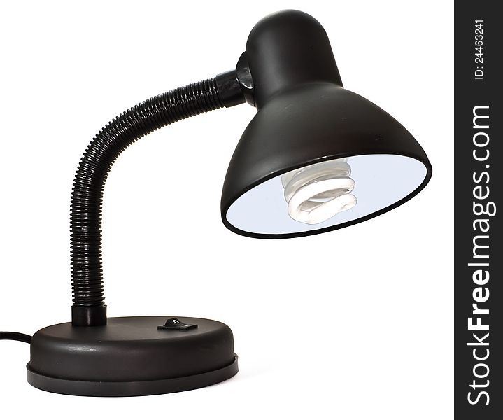 A desk lamp on a white background. A desk lamp on a white background
