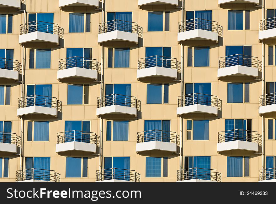 Partially view of building facade pattern