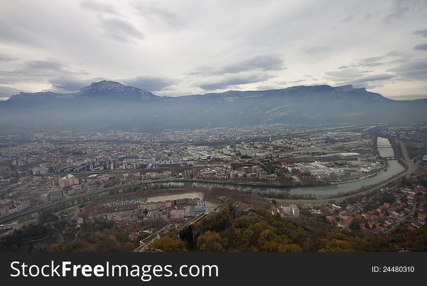 Top View Of Grenoble