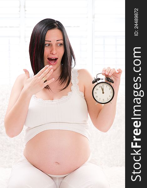 Frightened Pregnant Woman