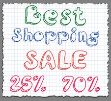 Vector Text Hand Drawn For Sale Royalty Free Stock Photography Vector Text Hand Drawn For Sale Royalty Free Stock Photography
