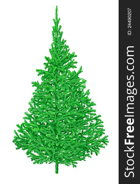 Fur- tree hand vector drawing. Fur- tree hand vector drawing